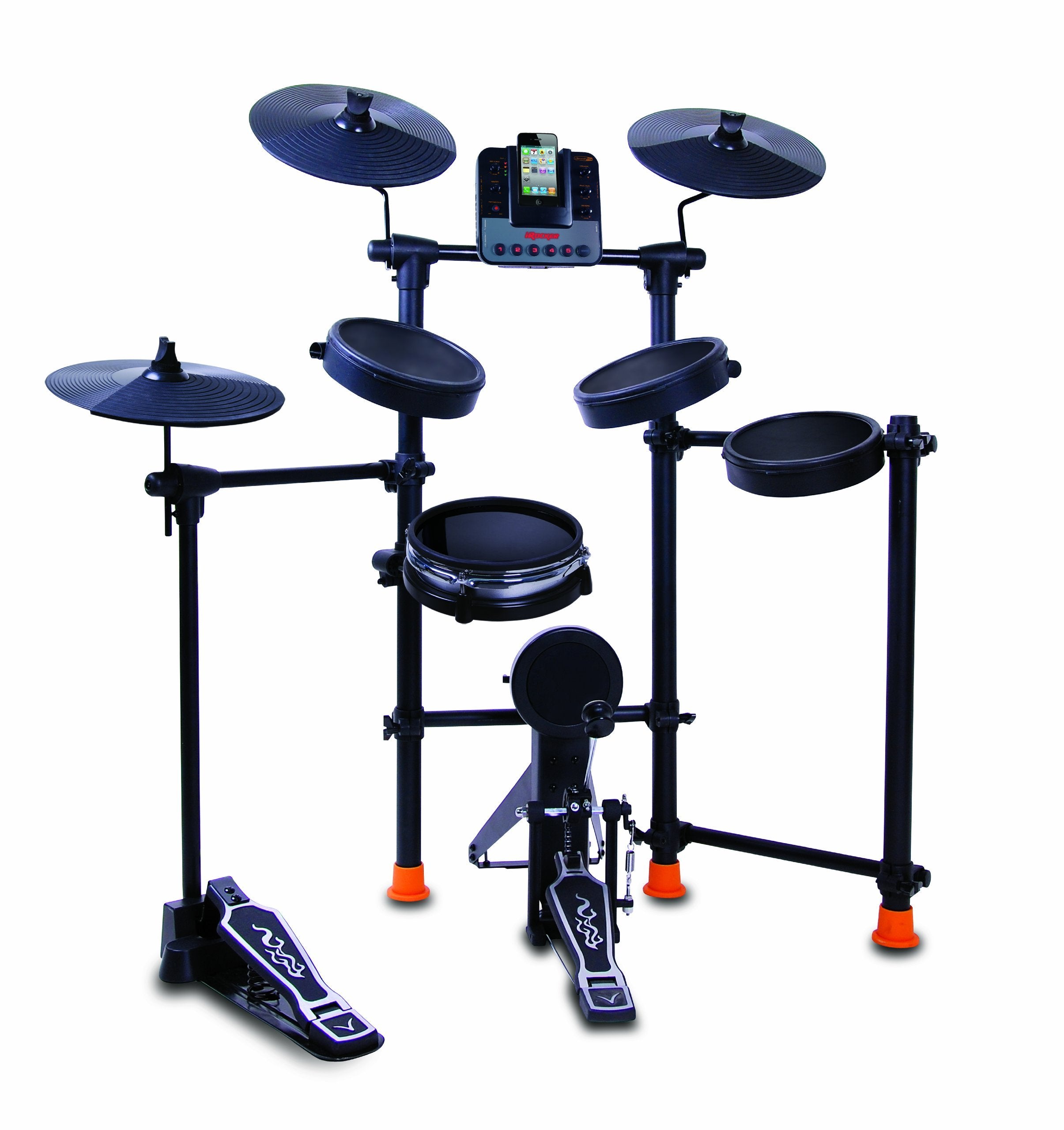 Jammin Pro, 15 JAMMINPRO Drum Set with iPod Dock, Black (IROCKER)