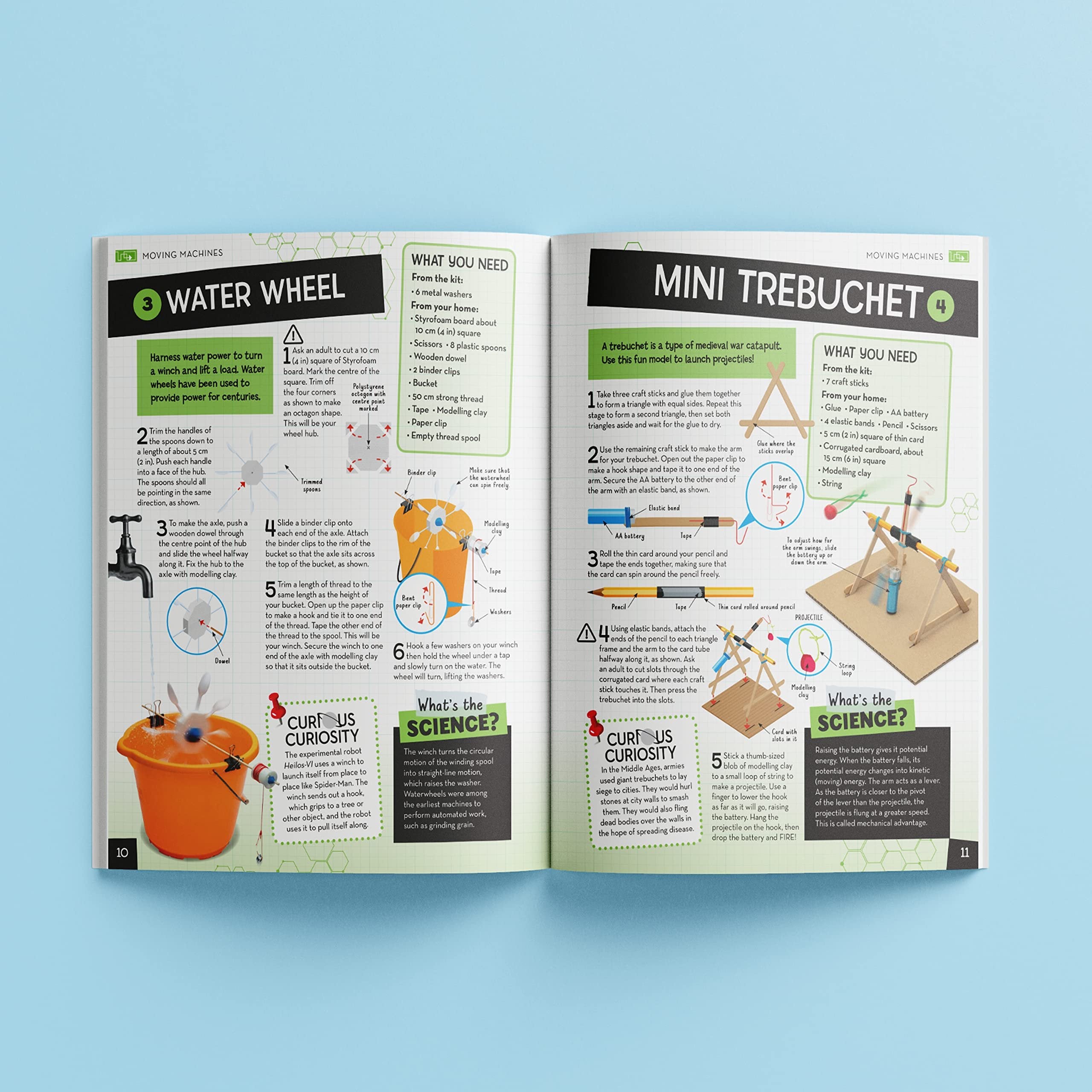 Curious Universe - Radical Robotics Science Kit - 50 Science Experiments with 95 Piece Kit - DIY Science and Robotics for Kids - Build Rocket Car - Create Robot - STEM Skills for Kids Aged 8 to 14