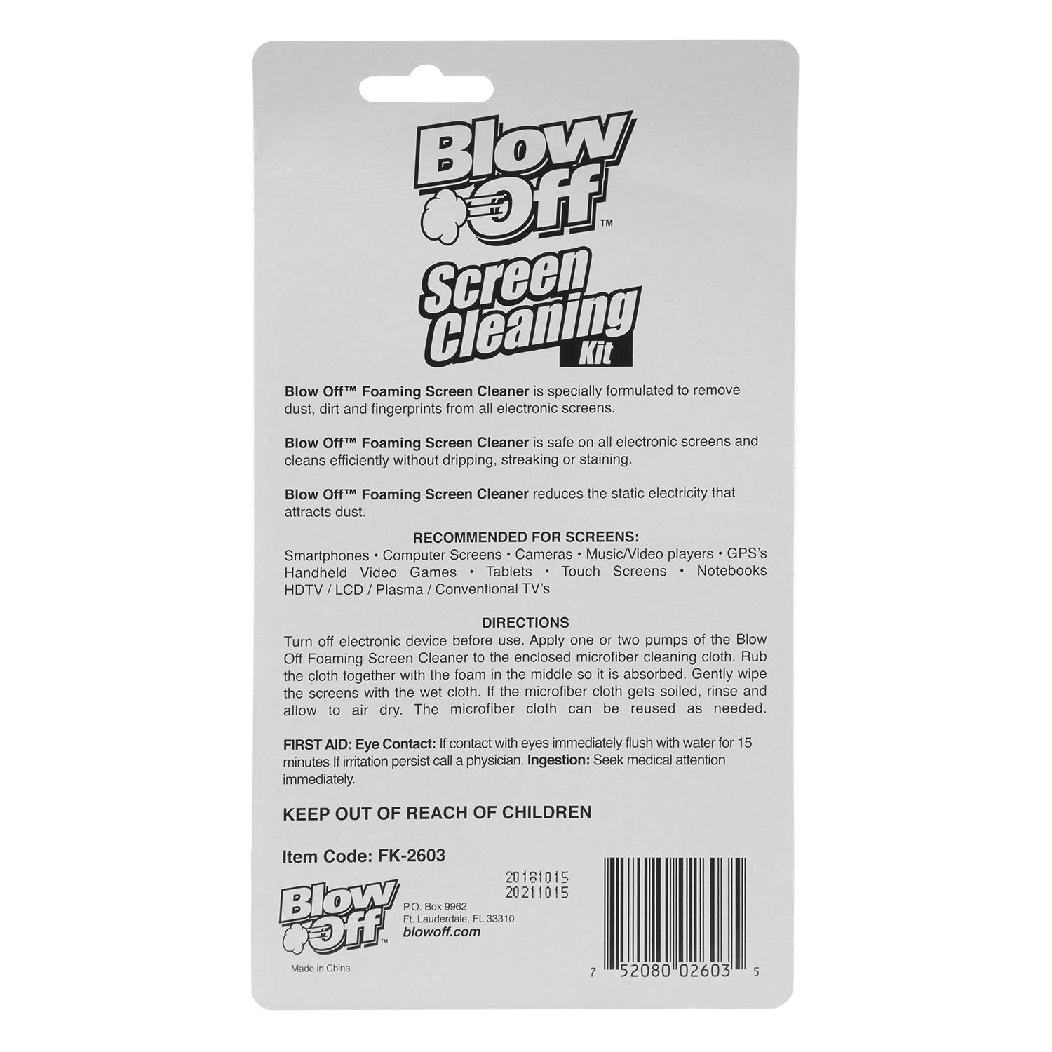Blow Off (FK-2603) Foaming Screen Cleaning Kit