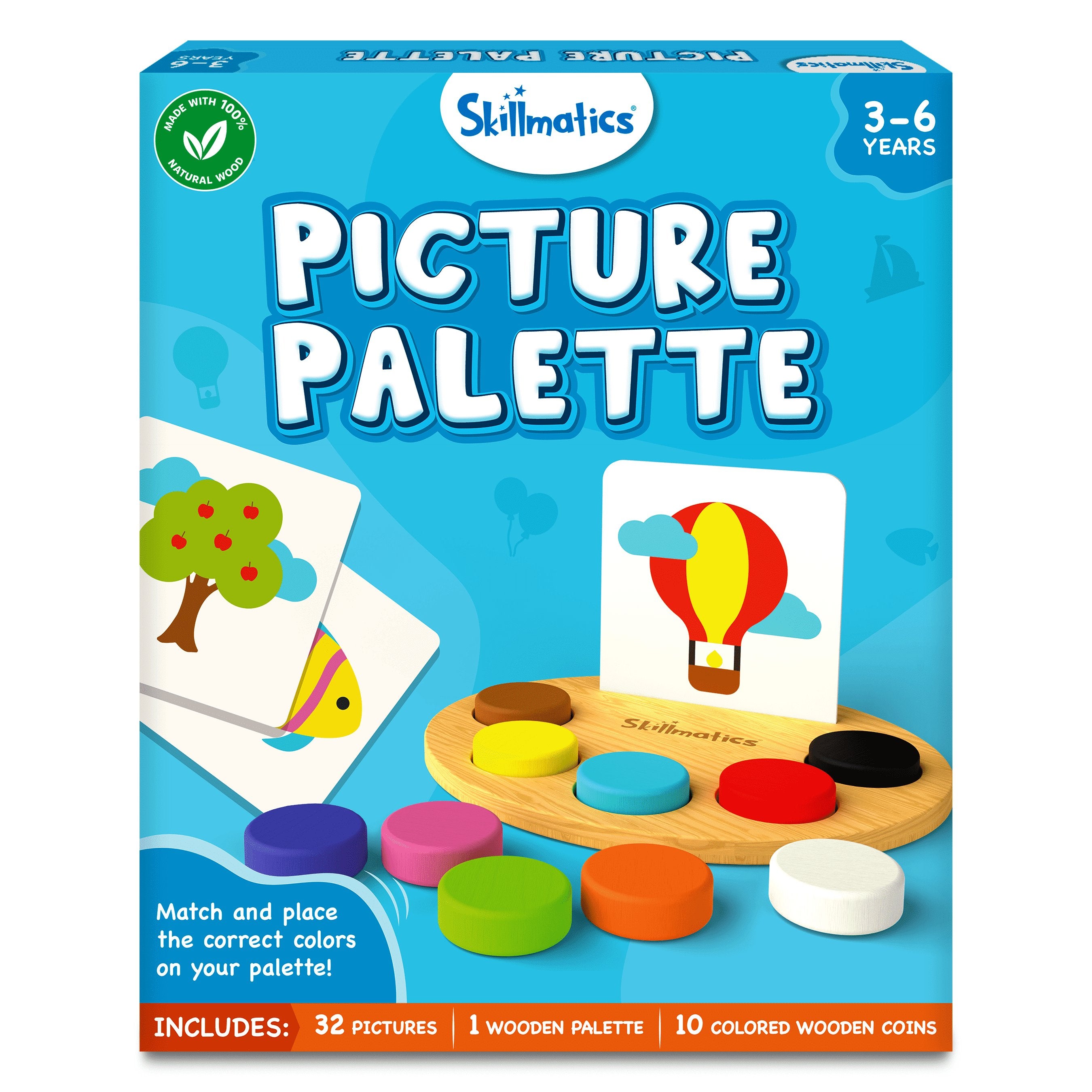 Skillmatics Educational Game - Picture Palette, Preschool Learning Toy, Gifts for Ages 3, 4, 5, 6