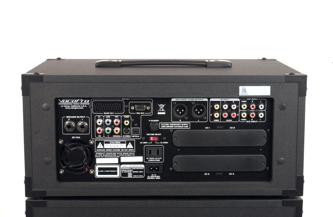 VocoPro All-in- One Portable Karaoke System, Champion-Rec-200W 4-Ch PA w/Digital rec, 21.00 x 21.00 x 23.00 (CHAMPIONRECBASIC)