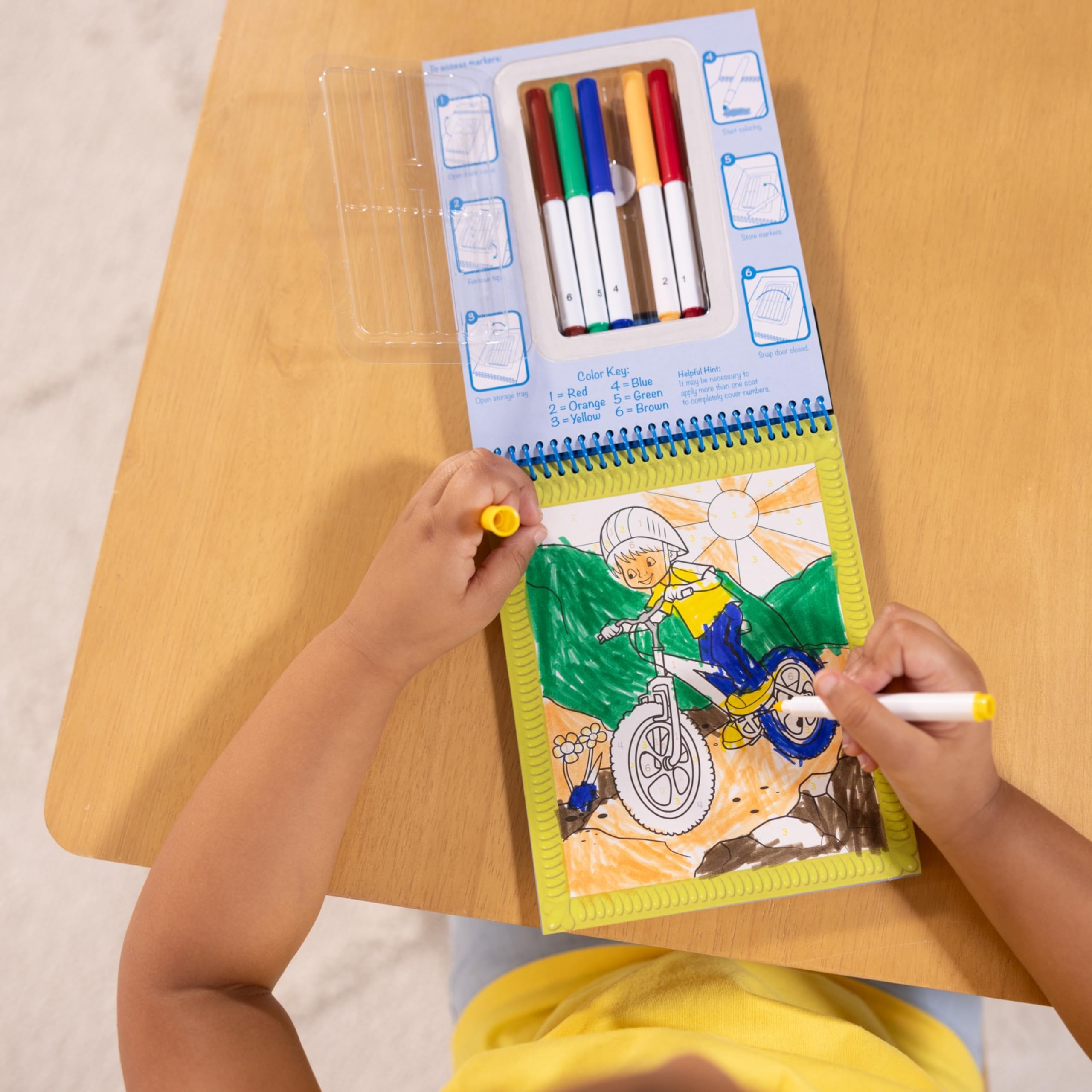 Melissa & Doug On the Go Color by Numbers Kids' Design Boards: Playtime, Construction, Sports, and More - Party Favors, Stocking Stuffers, Travel Toys, Coloring Books For Kids Ages 5+