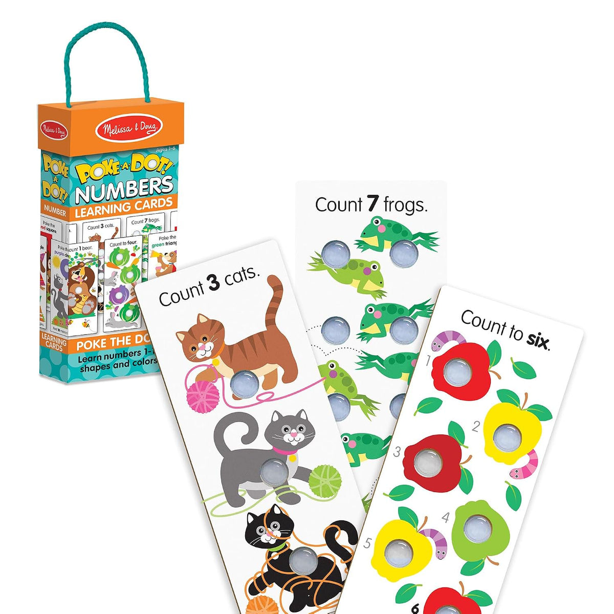 Melissa & Doug Poke-a-Dot Numbers Shapes Colors Flash Cards