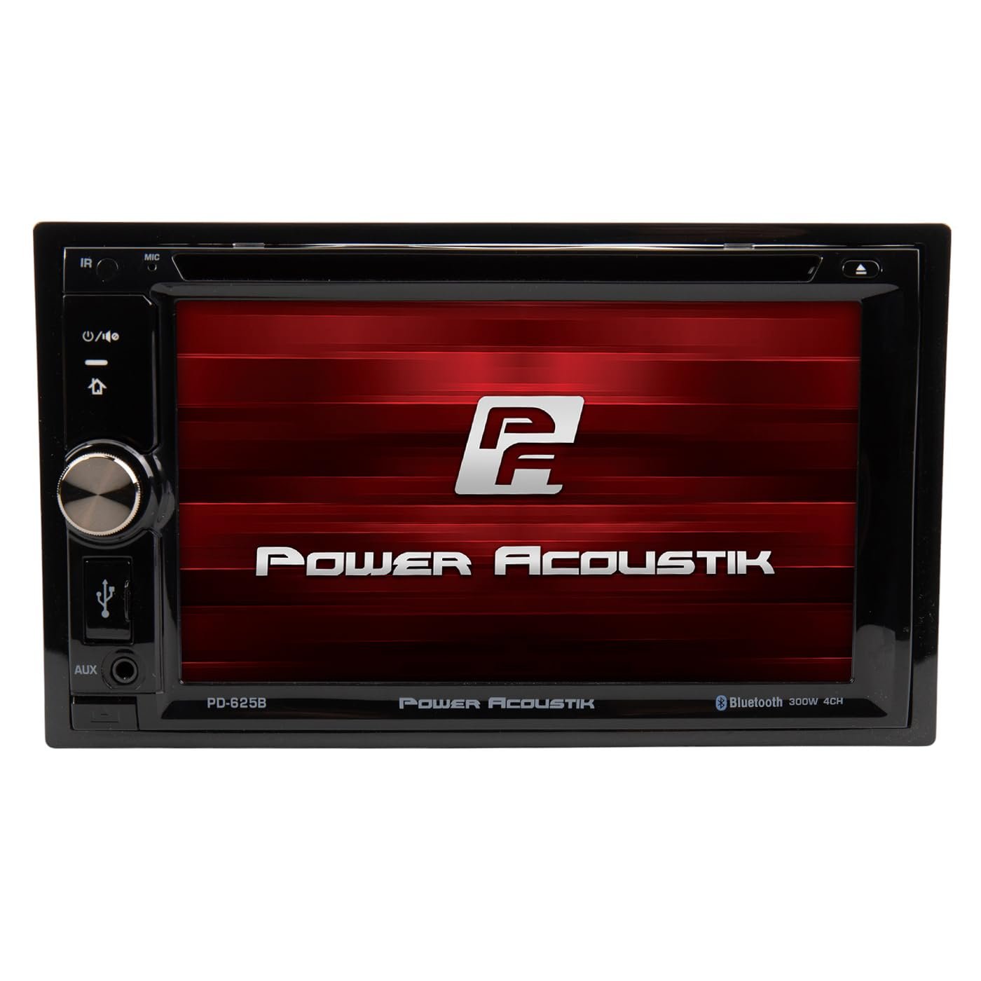 Power Acoustik PD-625B, 6.2 Inch Double Din Car Stereo, Detachable Face DVD 2-Din Multimedia Receiver Radio with Bluethooth and Back Up Camera Ready