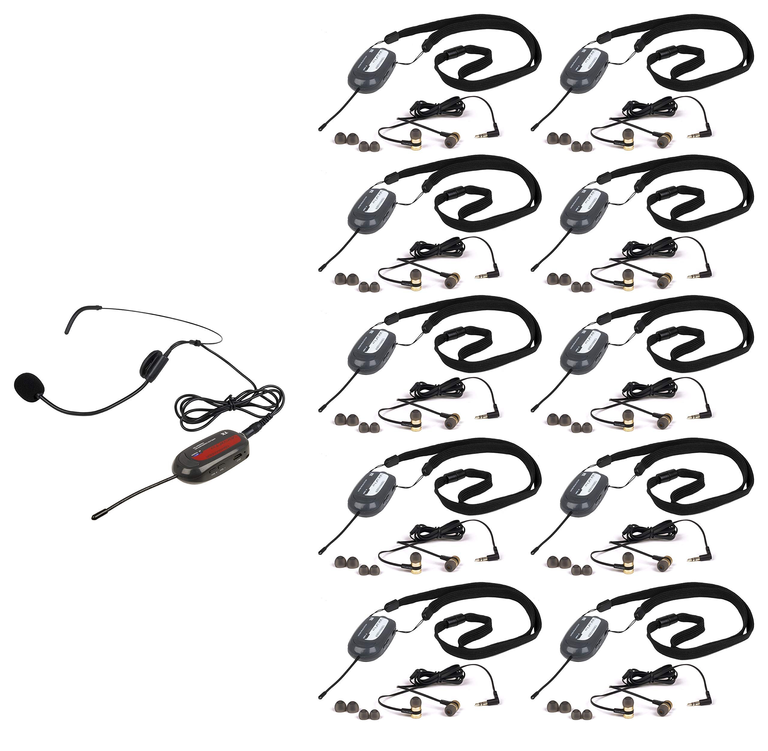 VocoPro Wireless Headset Microphone, USB, Black, Commander-Tour-10 2