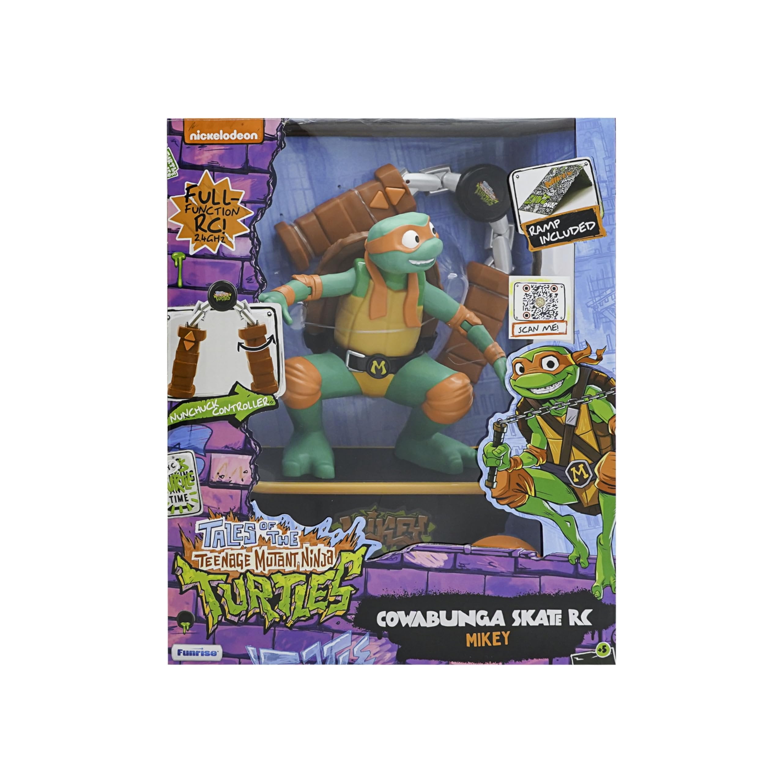 Teenage Mutant Ninja Turtles Mikey Cowabunga Skate RC - Imitates Real Skate Tricks - Toys and Gifts for Children Ages 5+