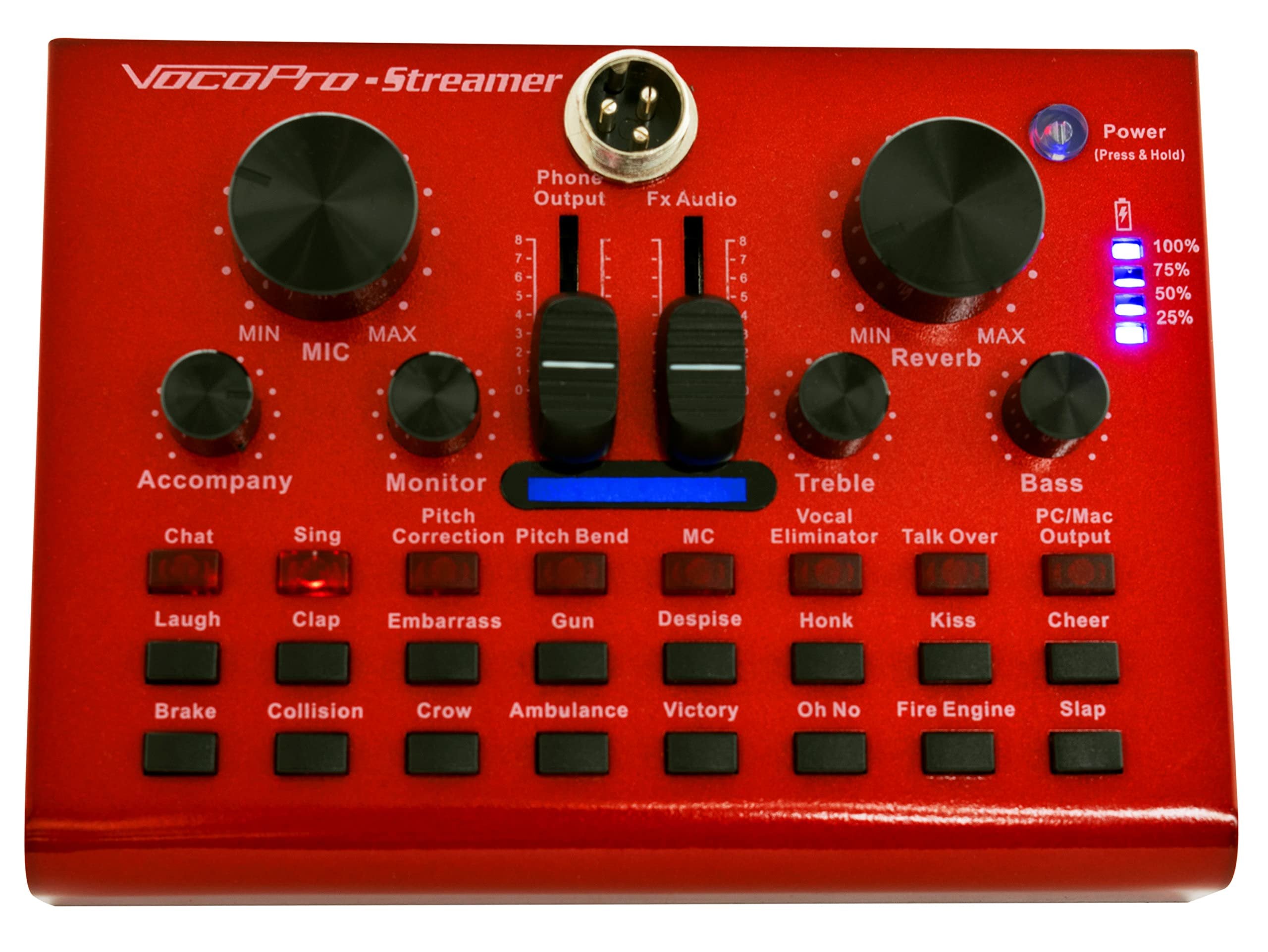 VocoPro Portable Studio, USB Audio Interface with Microphone, for Recording and Streaming. (Streamer-Desktop)