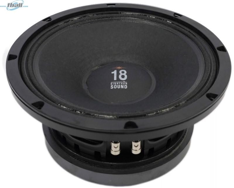Eighteen Sound 18 10MB777-8 10-inch Mid Bass Woofer Midbass Driver 8 Ohms Weather Protected Cone and Plates for Outdoor Usage 75 mm Interleaved Sandwich Voice Coil