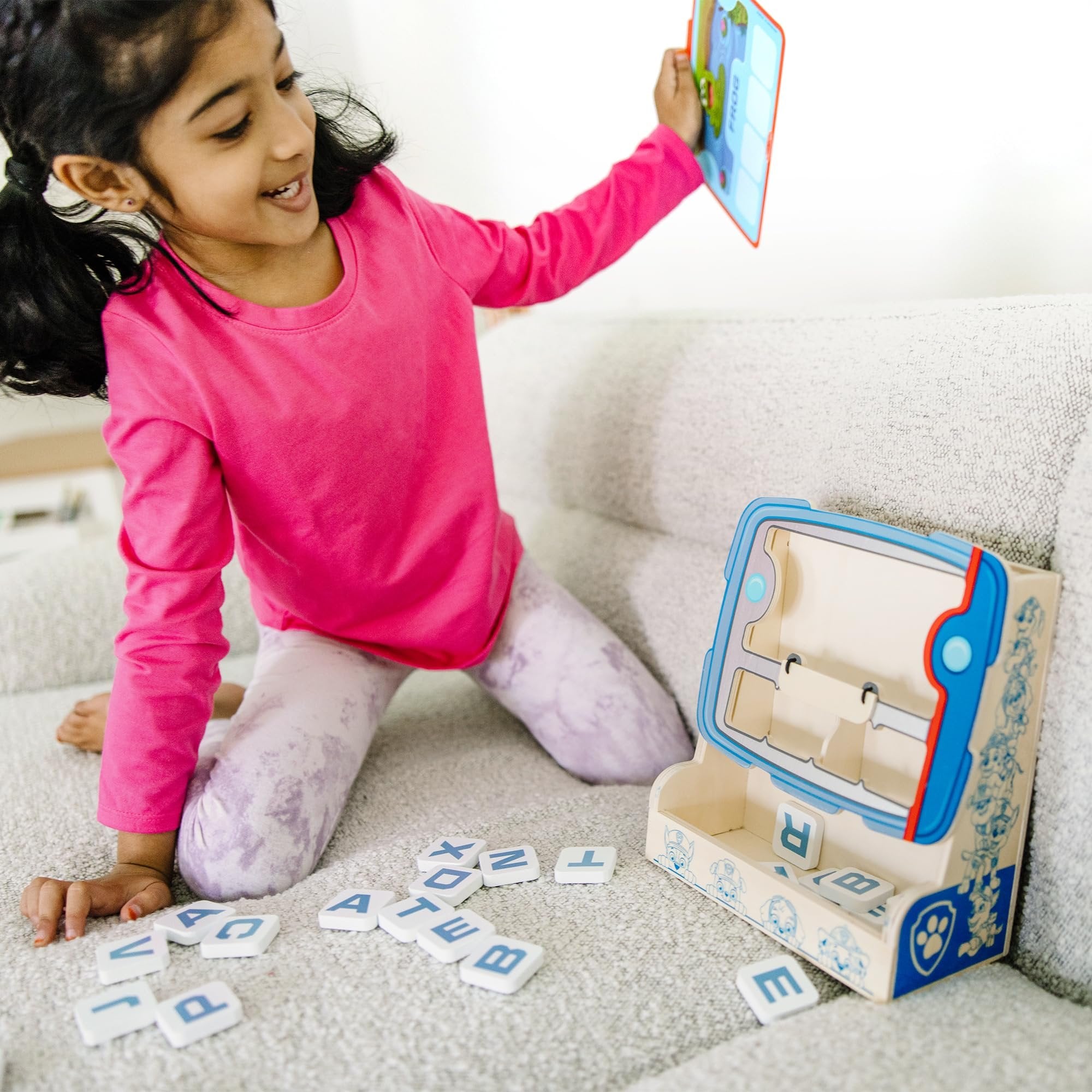 Melissa & Doug PAW Patrol Wooden See & Spell Pup Pad Game - FSC Certified