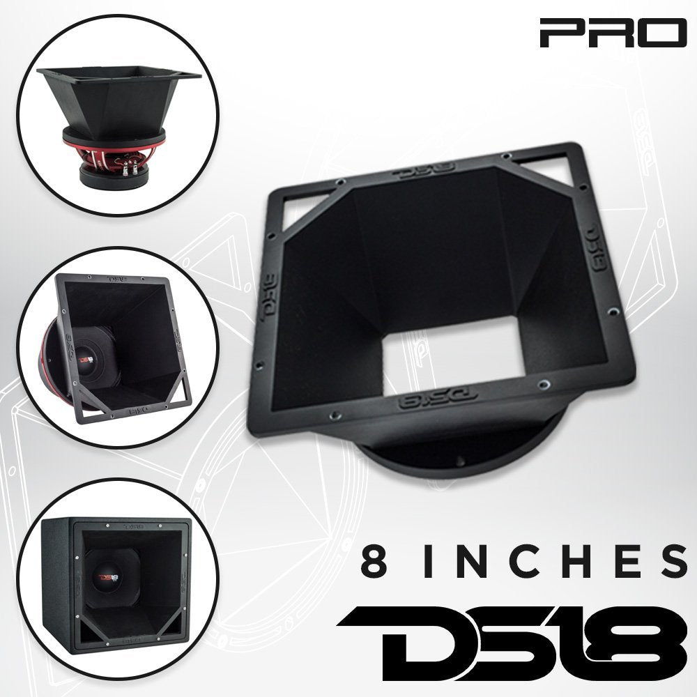 DS18 PRO-SDF8 8-in Mid Diffuser Flare for Extremely Loud Sound (Requires Driver) 8" Loudspeaker Horn Diffuser Exit Horn Waveguide, Bolt-on Installation, Fits Most 8" Speakers