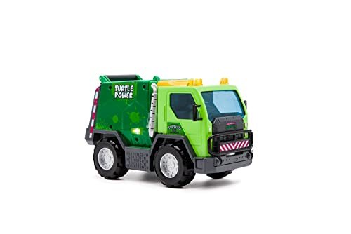 Teenage Mutant Ninja Turtles Toy, Thrash 'N' Battle Garbage Truck with 3 Sewer Cap Launchers, Lights & Sounds, TMNT Mutant Ninja Turtle Vehicle for Kids, Ages 3+