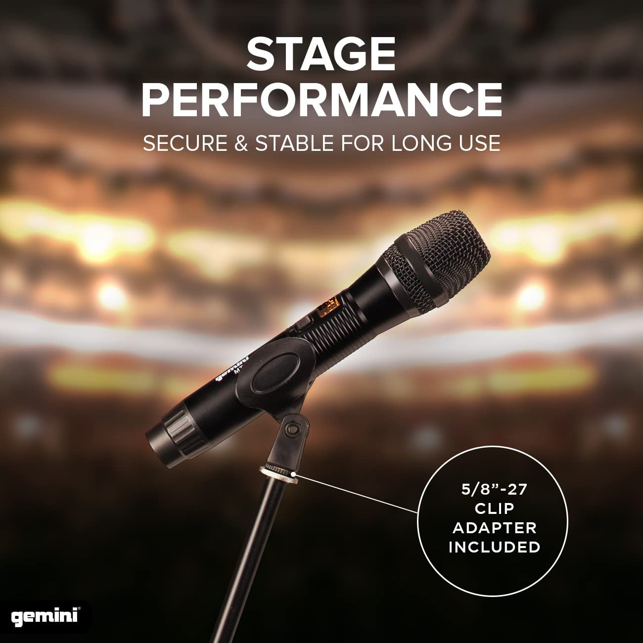 Gemini Sound MBST-01 Durable Foldable Collapsible Tripod Microphone Stand Universal Mic Mount and Height Adjustable with Extending Telescoping Boom Arm