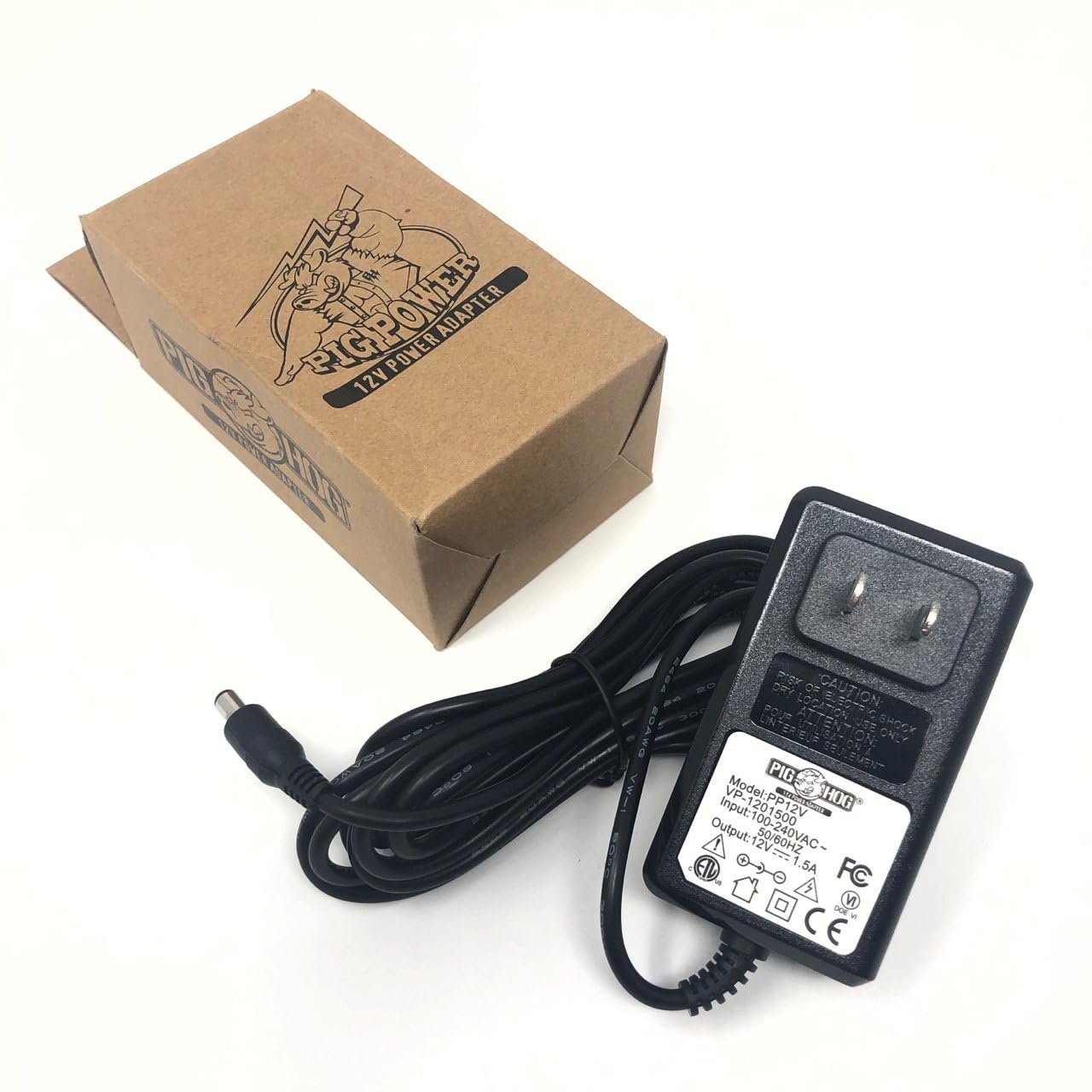 PIG HOG PP12V 9.5 ft Cable Power Adapter 120-Volt 1500ma Power Source Supply