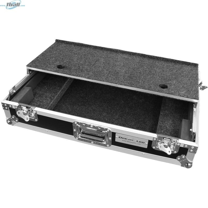 DEEJAY LED TBHDDJREV7LT DJL Fly Drive Case for Pioneer DDJREV7 Pro DJ Controller or Similarly Sized Equipment with Laptop Shelf with Wheels