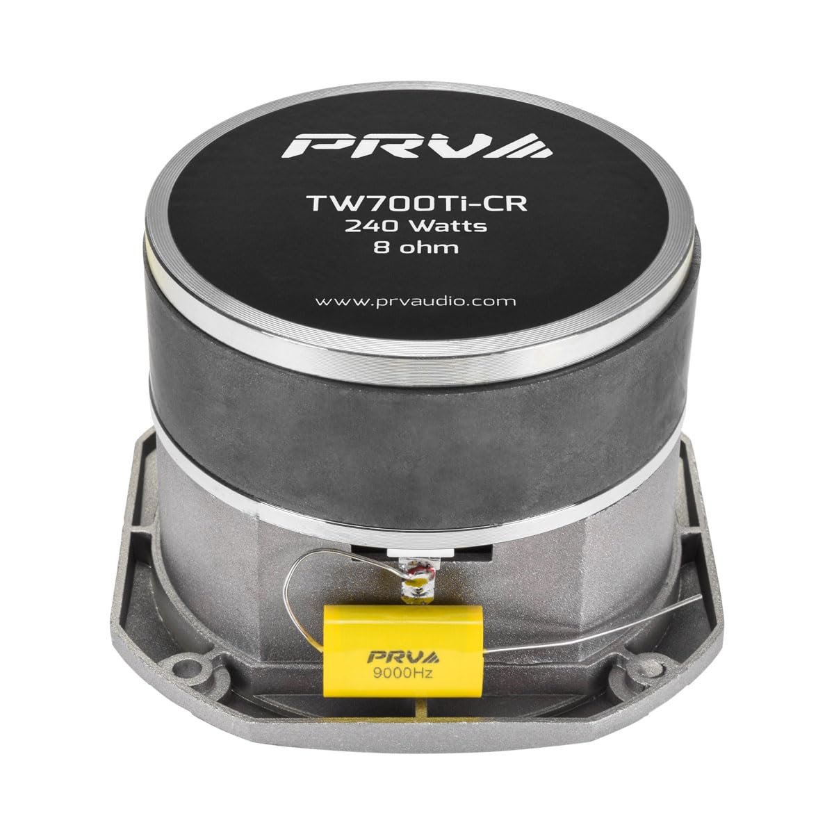 PRV AUDIO TW700Ti-CR Super Tweeter, 4" Titanium Bullet Super Tweeter 8 Ohm Chrome, 1.5" VC Pro Audio High Frequency Driver, 107dB 240 Watts, Built-in Polyester Capacitor (Single)
