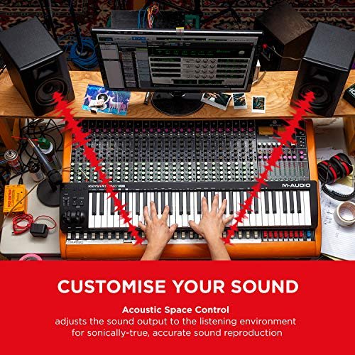 M-Audio Active Studio Monitors for Music Production/Mixing (Pair) and TRS Balanced Interconnect Cables