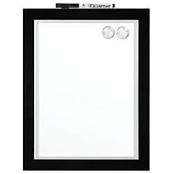 Quartet® Home Organization Magnetic Dry-Erase Board, 11" x 14", Black/Silver