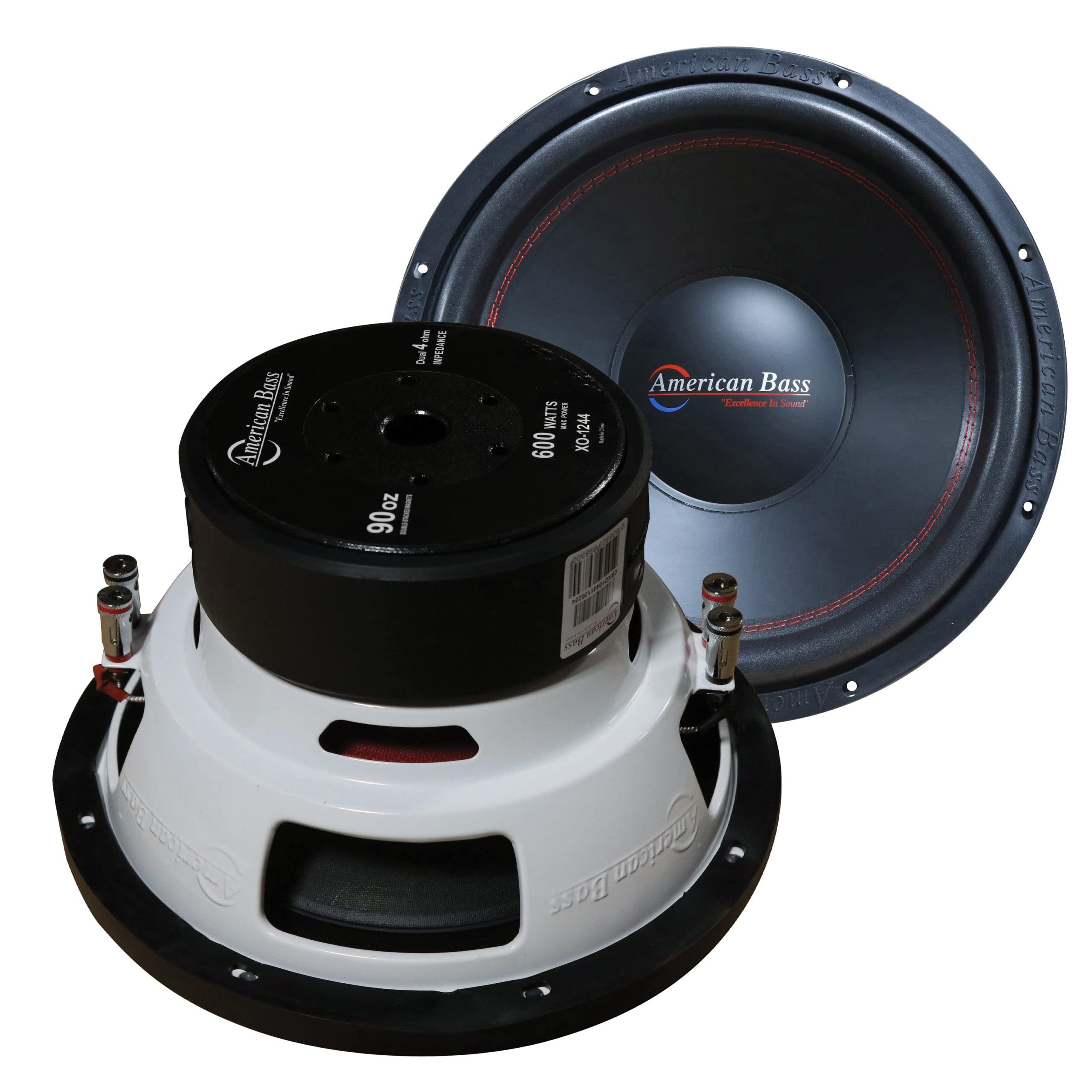 American Bass XD-1044 XD 10-inch Subwoofer 450 Watt RMS / 900 Watt Max Dual Voice Coil 4 Ohm Voice Coils 125 Oz Magnet