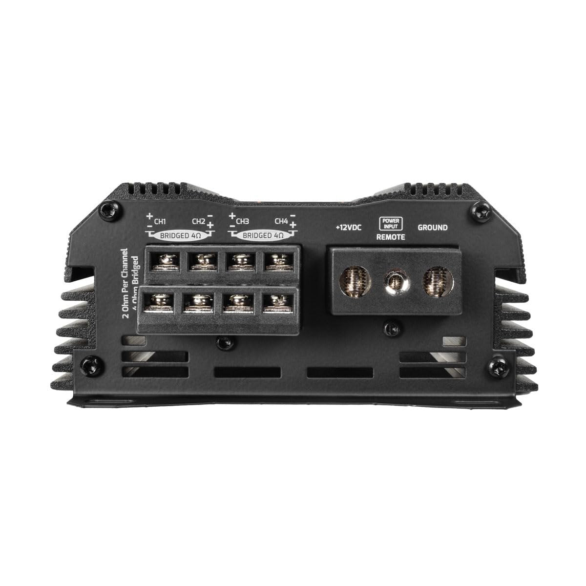 PRV Audio MDX1200.4 2 Ohm Mini 4 Channel Car Audio Amplifier 4 x 300 Watts RMS at 2 Ohm - 1200 Watt 12 Volts Bridgeable Amp for Powersports, Motorcycles, ATV, for High Power Stereo Speaker Systems