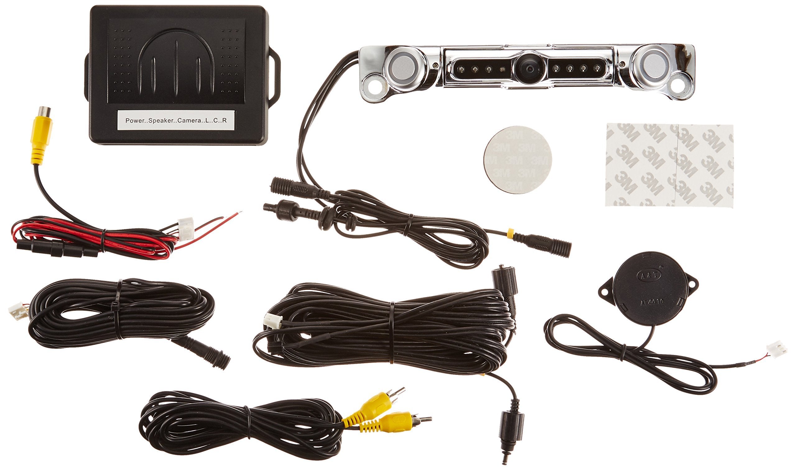 POWER ACOUSTIK LP-3CSC Liese Pae wih 2 Bakup Sesos & CCD Camea (Chome)