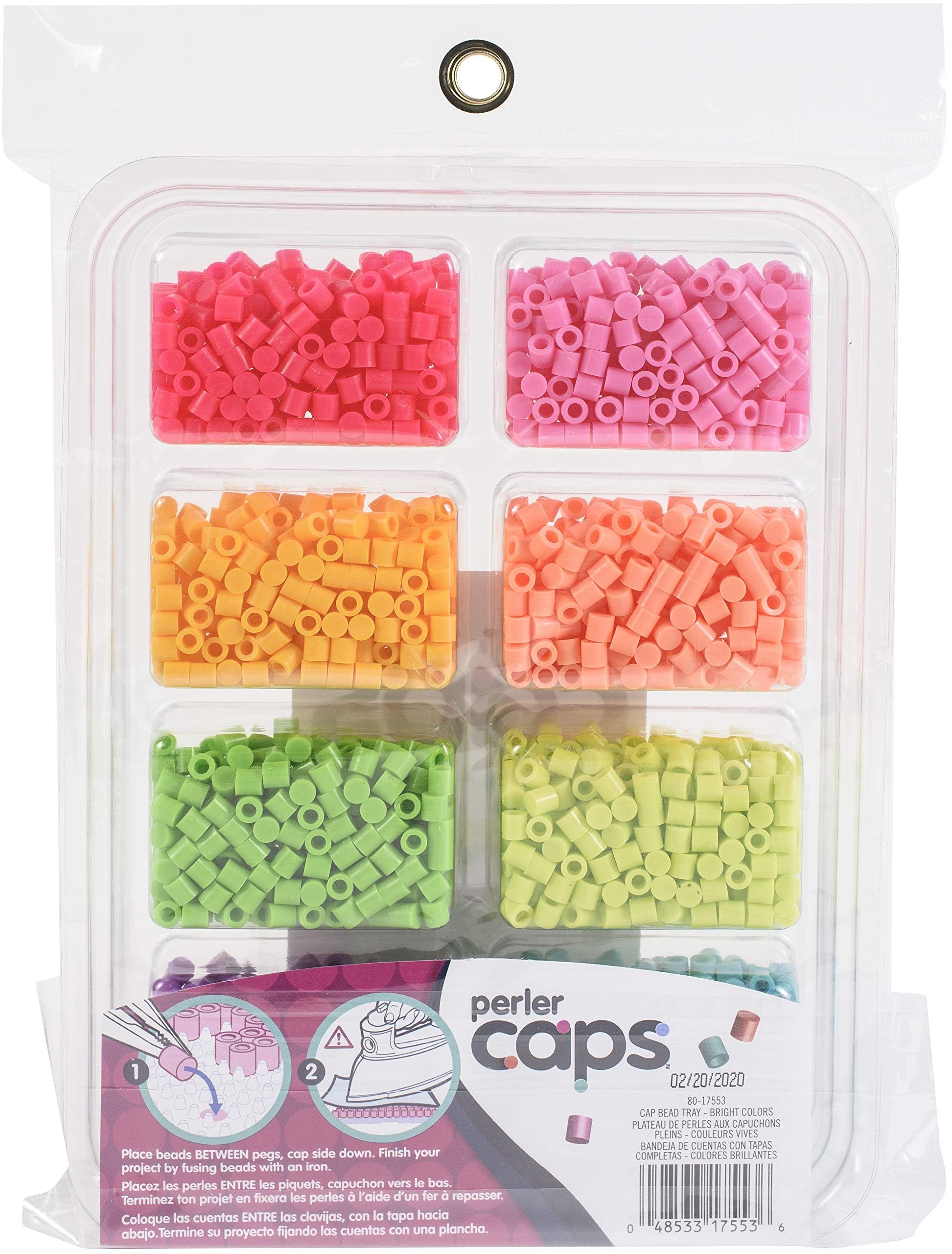 Perler Bright Colors Caps Bead Tray, 2000pcs