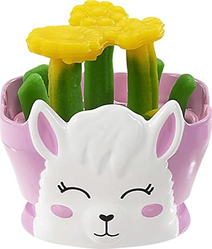 Barbie Florist Doll & Playset, Flower-Making Station with Molds, 3 Dough Colors & Accessories, Blonde Fashion Doll