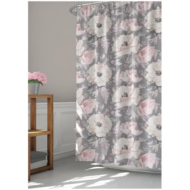 In Style Polyester Shower Curtain - Bold Blossoms, 71" x 71"