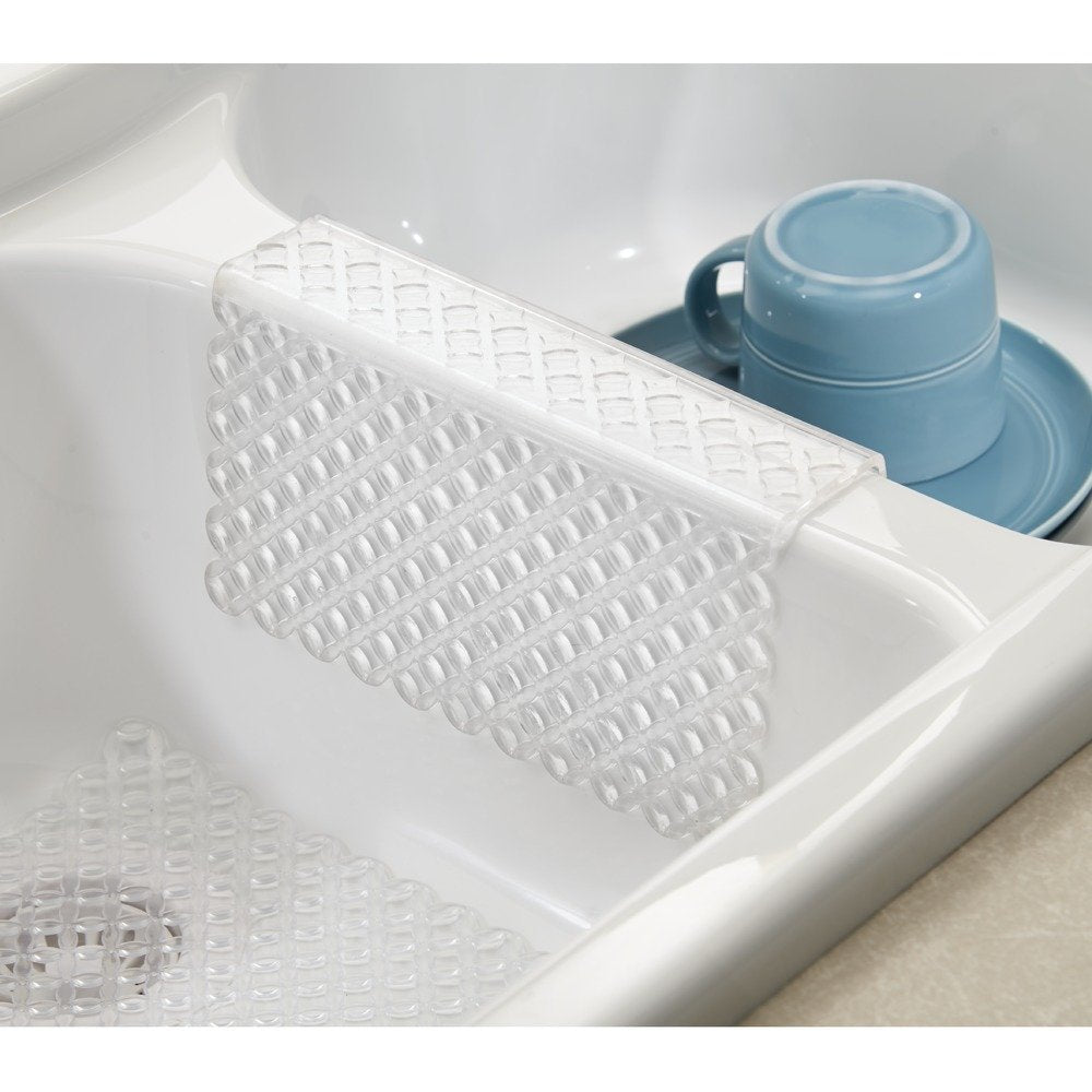 InterDesign Stari Protector Mat for Kitchen Sink Divider, Polyurethane, Clear, 6-Piece