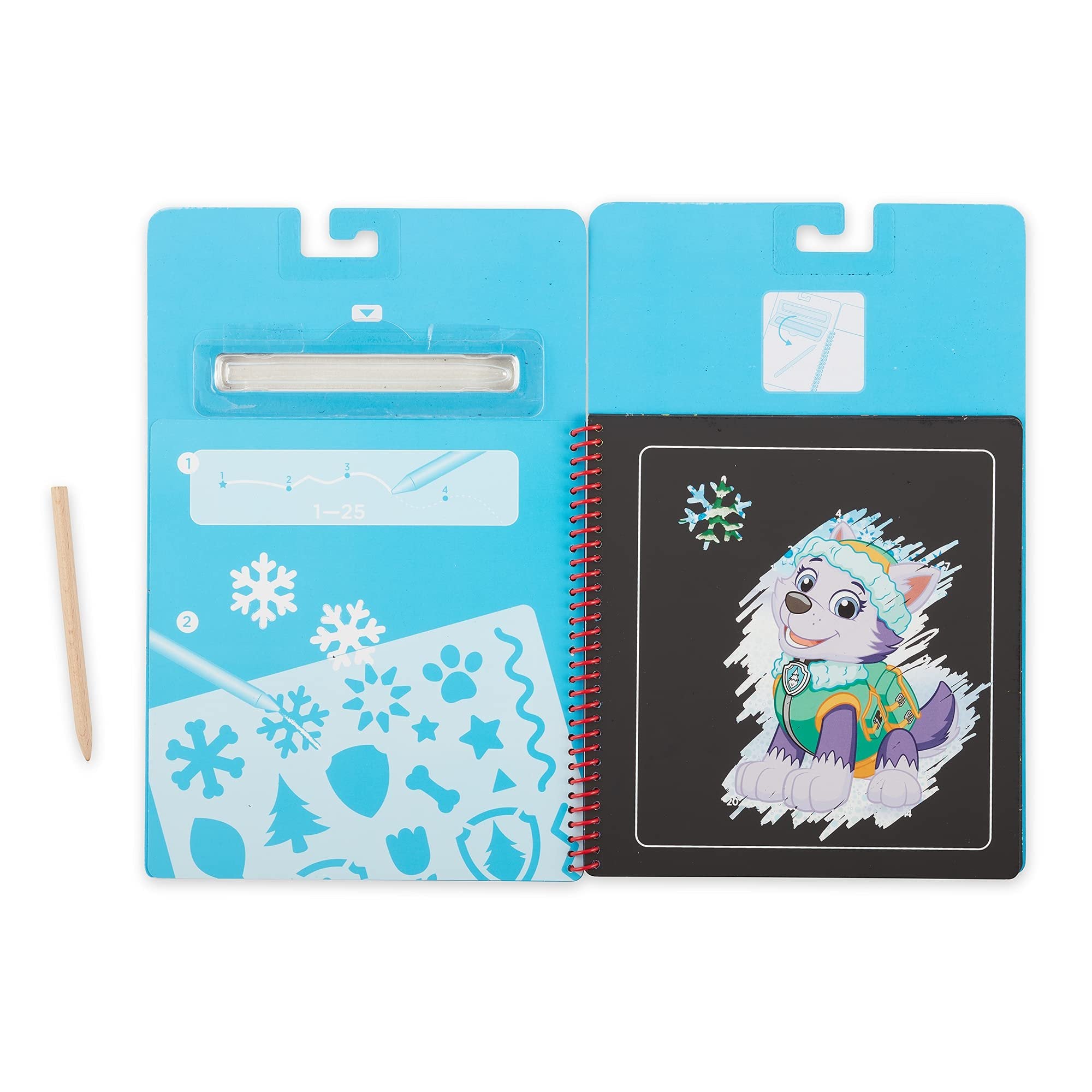Melissa & Doug PAW Patrol Scratch Art Pad - Skye Colour Reveal Travel Activity Pad