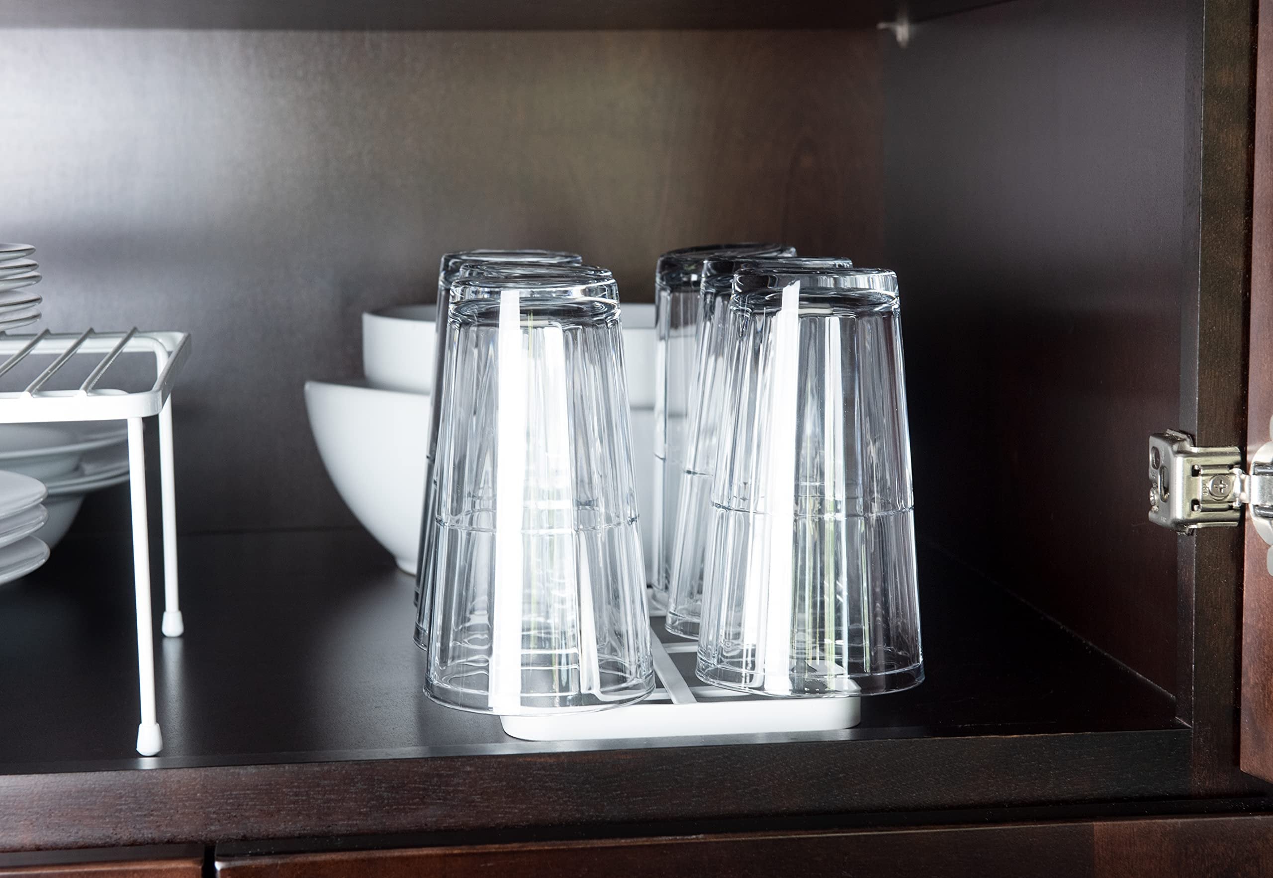 Kitchen Spaces Cup Storage Organizer, Standard, White