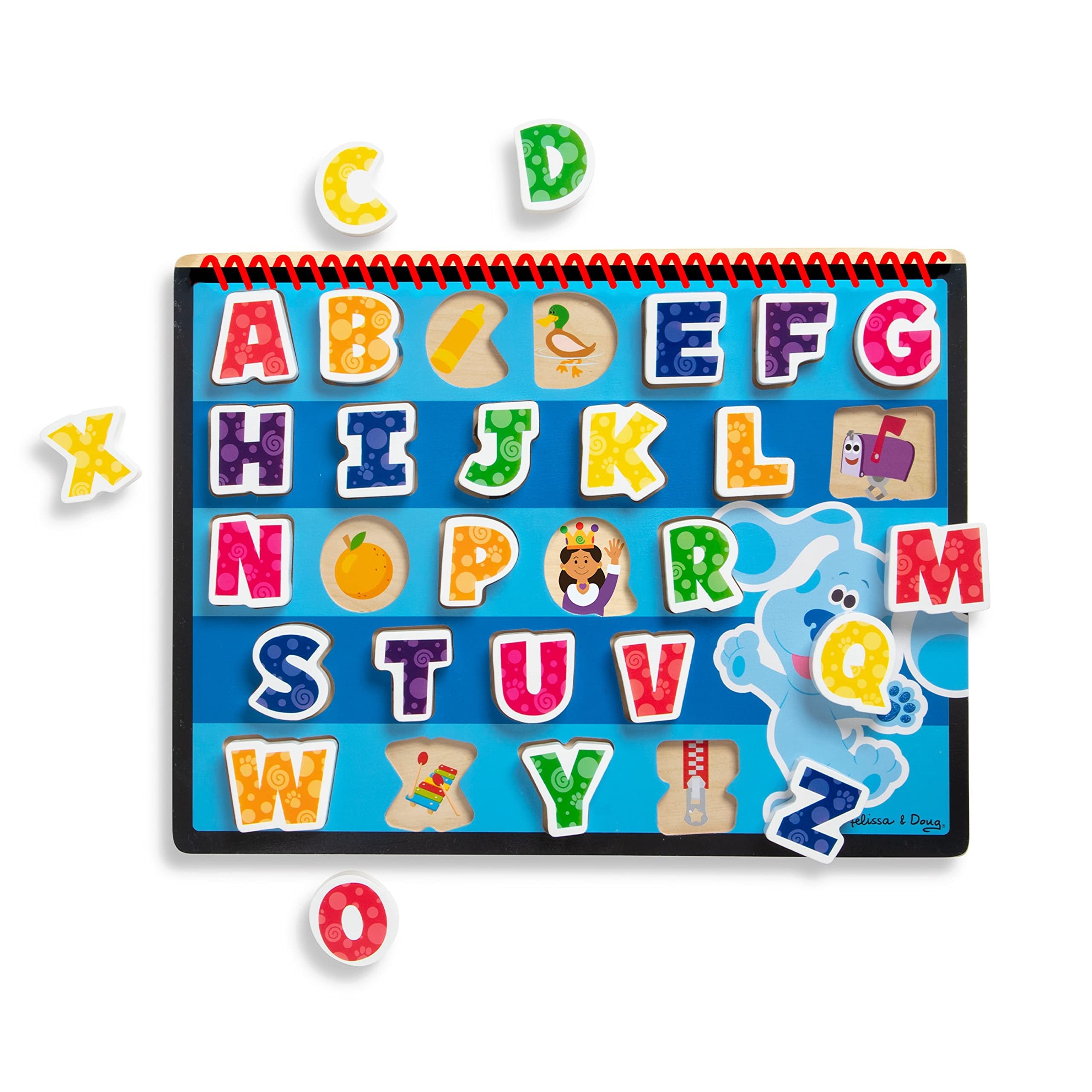 Melissa & Doug Blue's Clues & You! Wooden Chunky Puzzle - Alphabet (26 Pieces), Multi