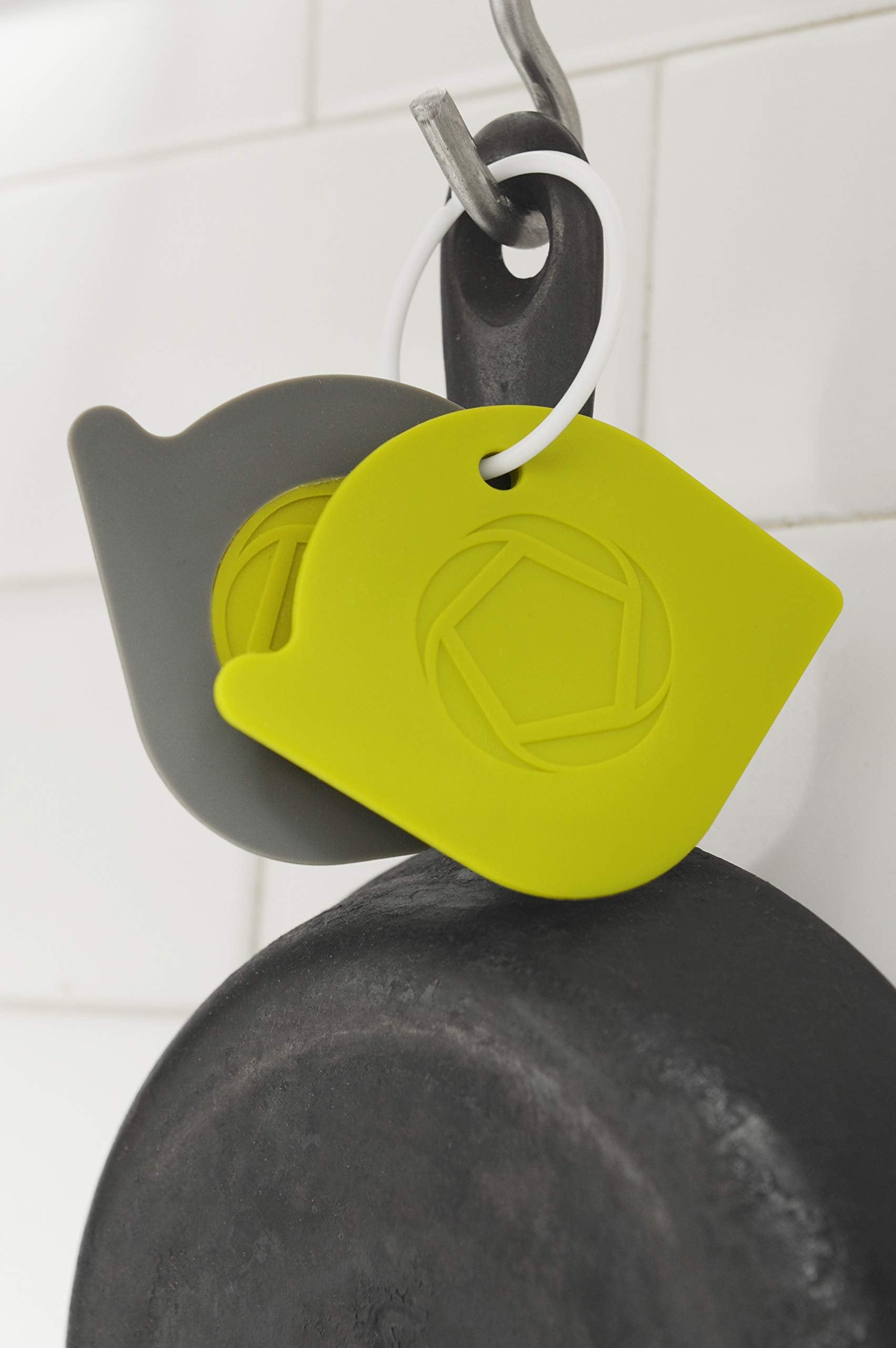 Full Circle Power Couple Cast Iron Pot Cleaner, Pan Scraper, White