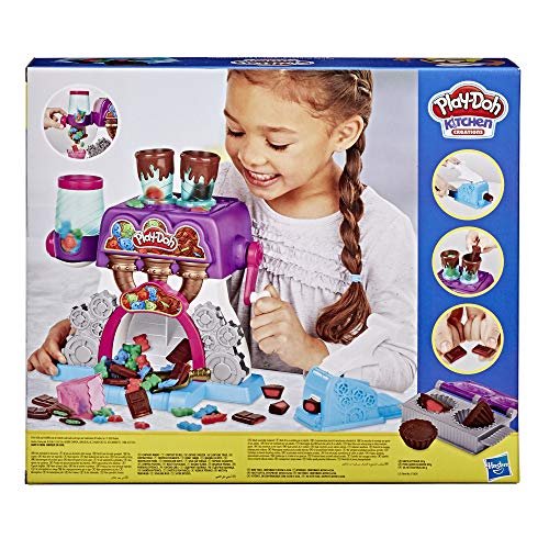 Play-Doh Kitchen Creations Candy Delight Playset for Kids 3 Years and Up with 5 Cans, Non-Toxic