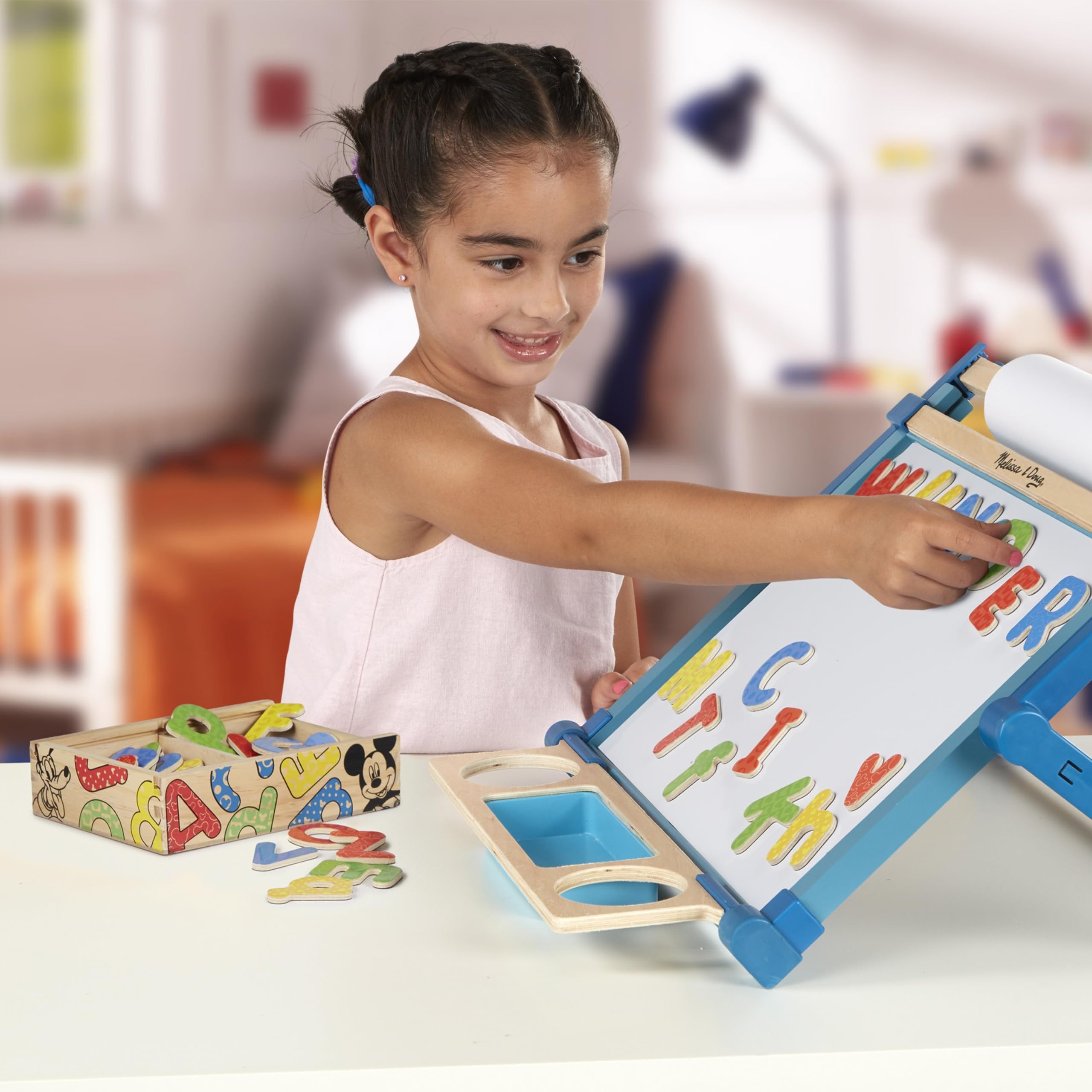 Melissa & Doug Disney Mickey and Friends Wooden Alphabet Magnets - 52 Uppercase and Lowercase Letters