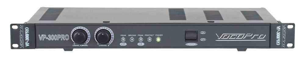VocoPro VP-300 PRO Single Space 300W Professional Power Amplifier