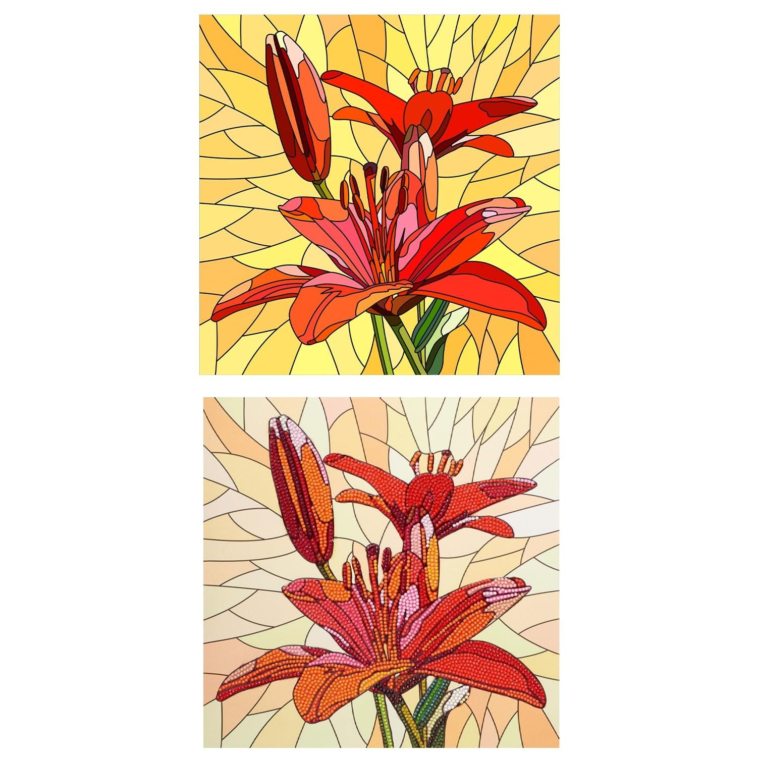 Leisure Arts Lily Diamond Art KIT 12"