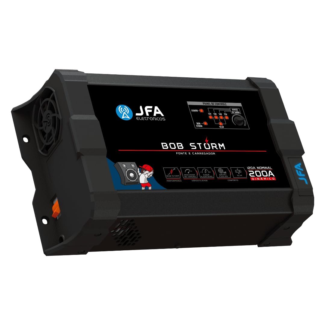 JFA BOB Storm Power Supply and Source Automotive Charger 200 Amperes SCI Bivolt Slim Shape Smart Cooler
