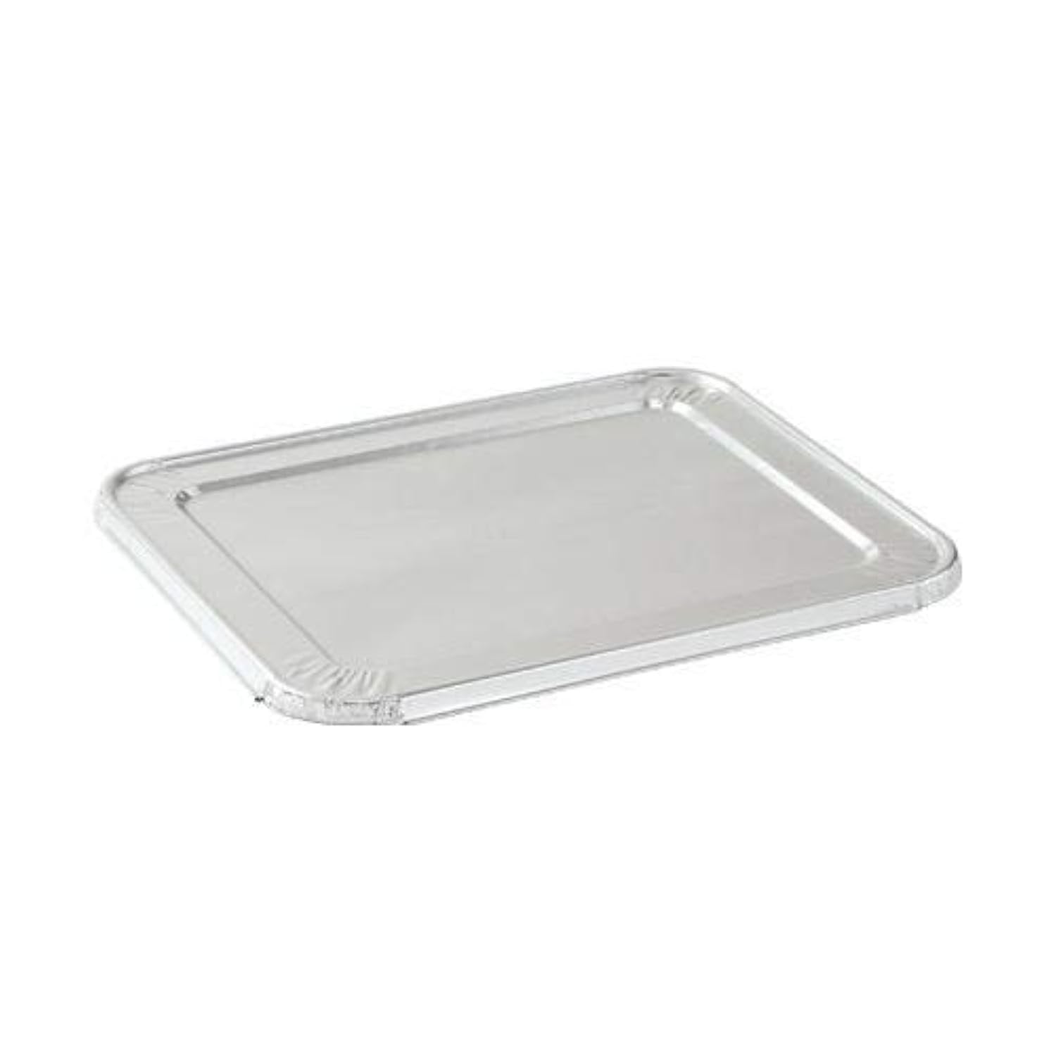 Premium Silver Aluminum Pan Lids - Half Size (Pack of 5) - Durable & Sleek Design - Perfect Fit for Various Pans