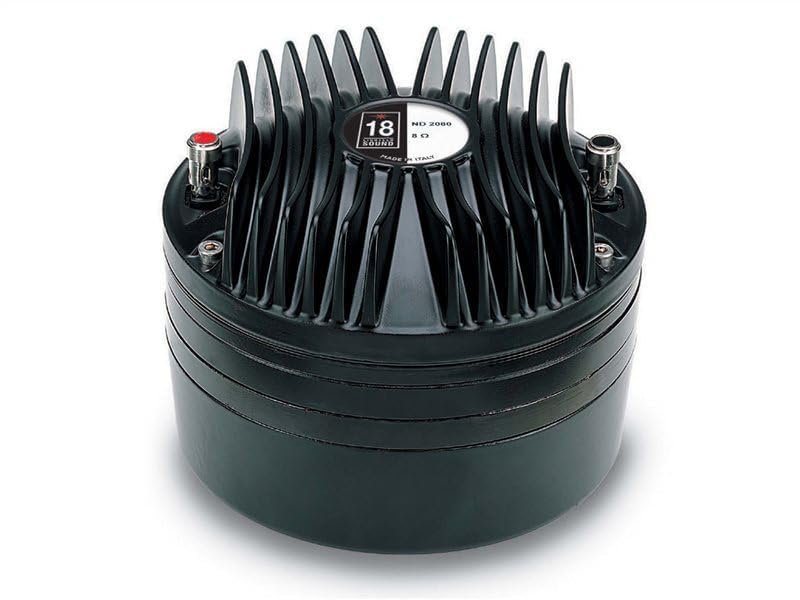 Eighteen Sound ND2080-8 HF Driver Neodymium with 2 inch Exit Throat 100 Watt RMS 200 Watt Peak 8 Ohms Pro Audio Components Speakers Drivers for Motorcycle Car Audio Applications