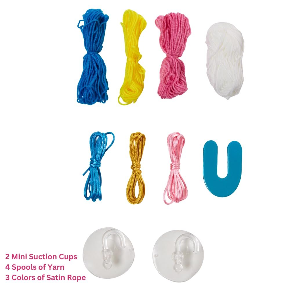 Innovative Designs Create N' Style DIY Rainbow Latch Hook Kit, Girls Arts & Crafts Set, Fun Craft Activity Kit for Kids Age 6+