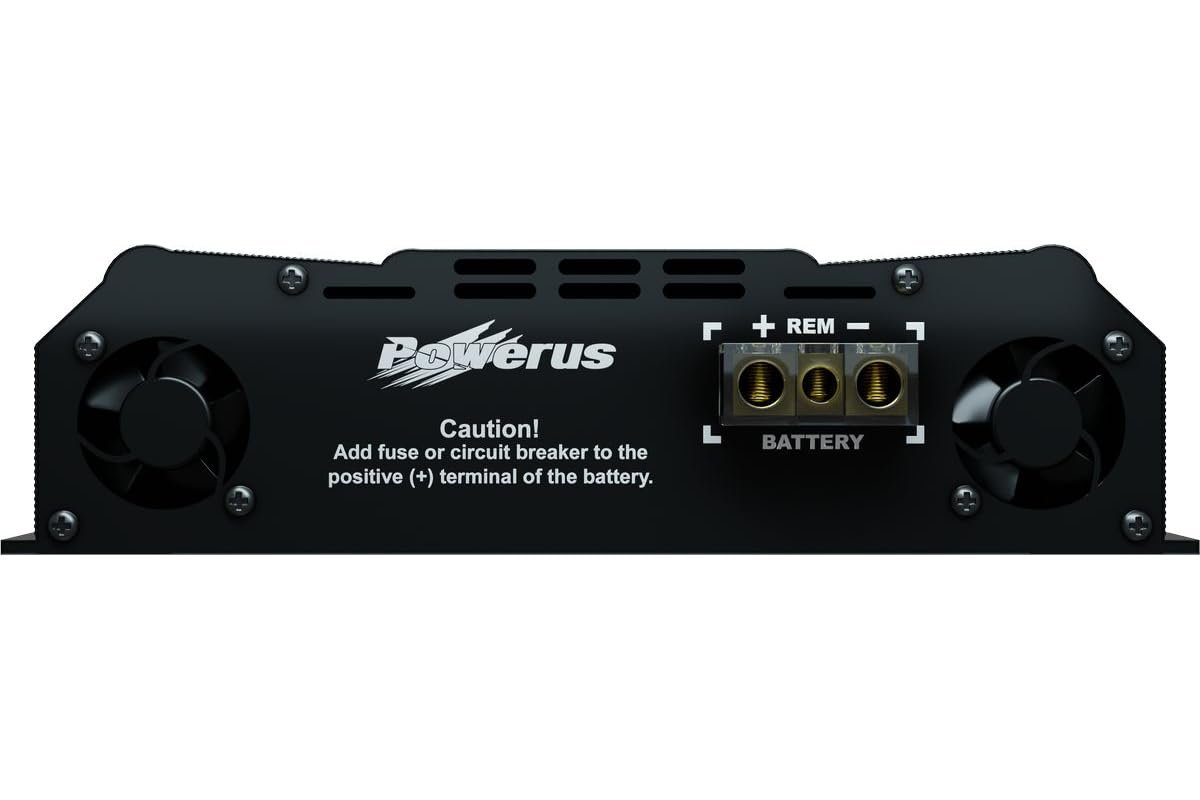 POWERUS10000.1 Car Amplifier 1 Ohm 10,000 Watts RMS Class D Audio Mono Amp 1-Channel Automatic Audio Limiter Advanced Protection Circuits - PW10000