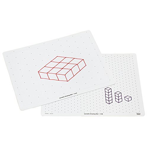Didax Educational Resources Write-On/Wipe-Off Isometric Drawing Mats, Set of 10 Children's Mathematical Learning Aids