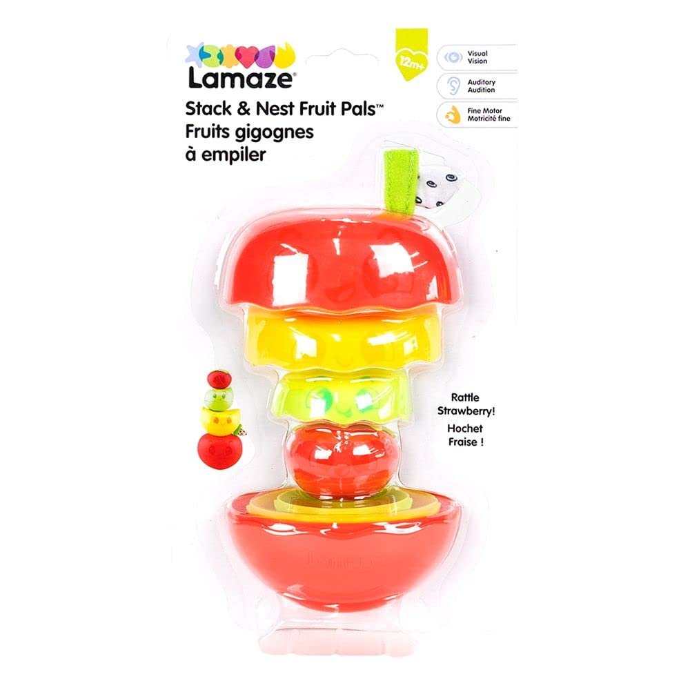 Lamaze Stack & Nest Fruit Pals – Nesting and Stacking Play Food Toys – Colorful Baby Stacking Toys - Toddler Stacking Toys - Baby Sensory Toys Ages 12 Months and Up