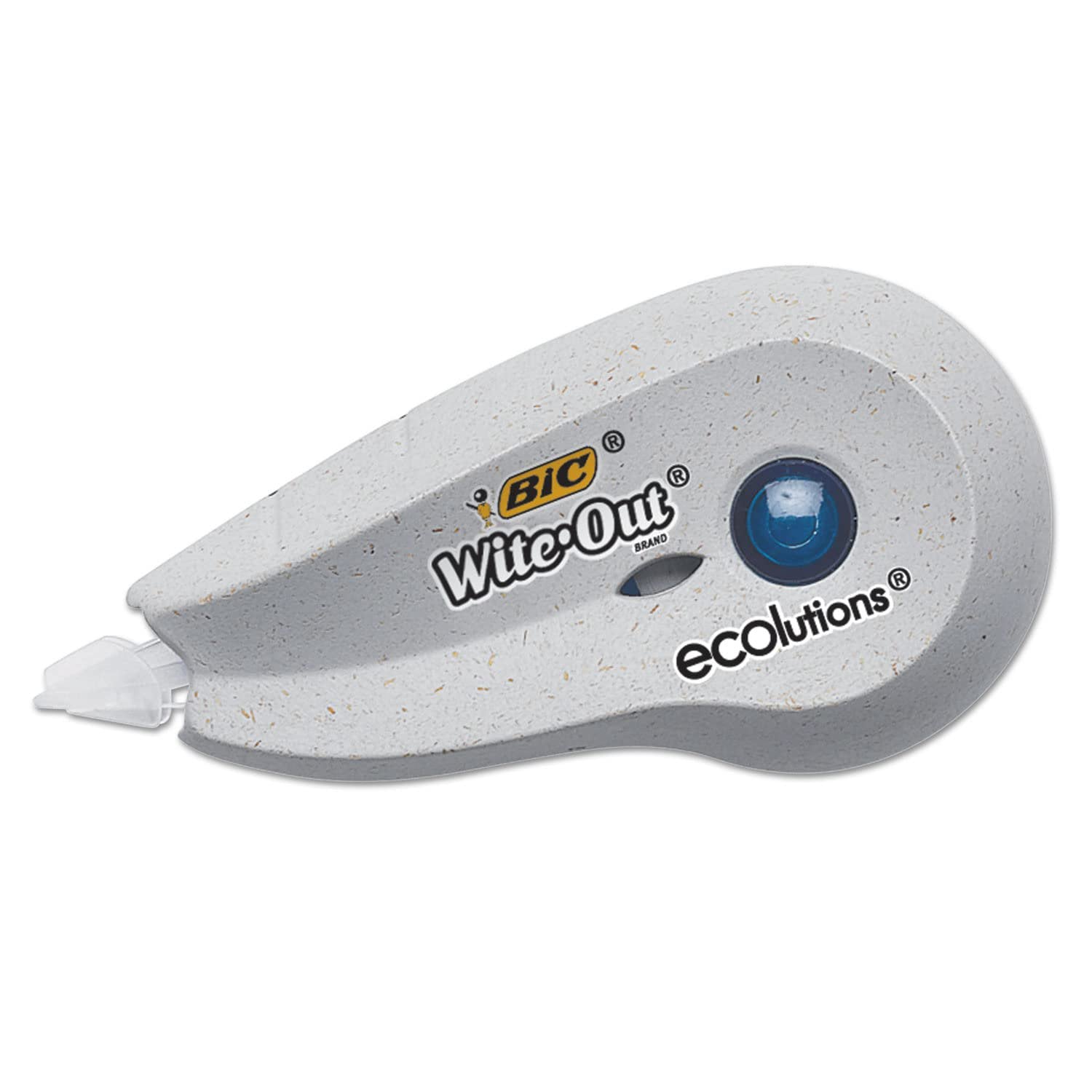 BIC Wite-Out Brand ECOlutions Mini Correction Tape, White, Recycled Plant-Based Dispenser, 2 Count