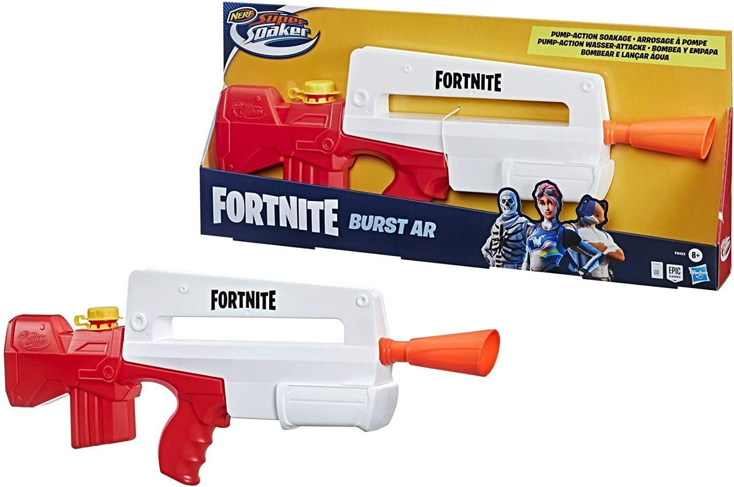 Nerf Super Soaker Fortnite Burst AR Water Blaster - Pump-Action Soakage for Outdoor Summer Water Games - for Youth, Teens, Adults