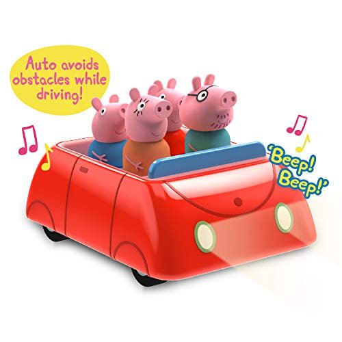 Peppa Pig's Clever Car Interactive Pre-School Toy With Lights And Sounds - Self Driving - Plays Peppa Music And Talks - Motorized Vehicle With Collision Avoidance Sensors– Red