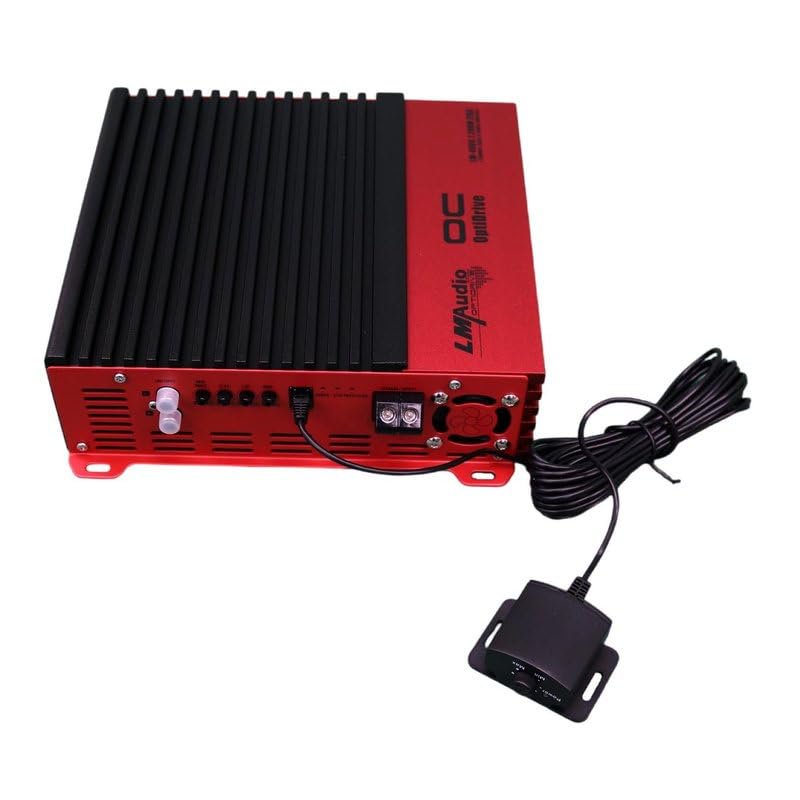 Luna Morena LM-4000.2ZIBA 1 Channel Full Range Amplifier Car Audio Amp with Dial Adjust Bass Boost Low High Pass Filter Remote Subwoofer Level Control with Quick Connect Extension Cable