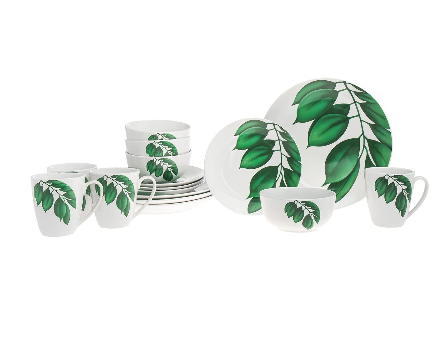 Godinger Dinnerware Set Plate Bowl Mug Palma - Service of 4