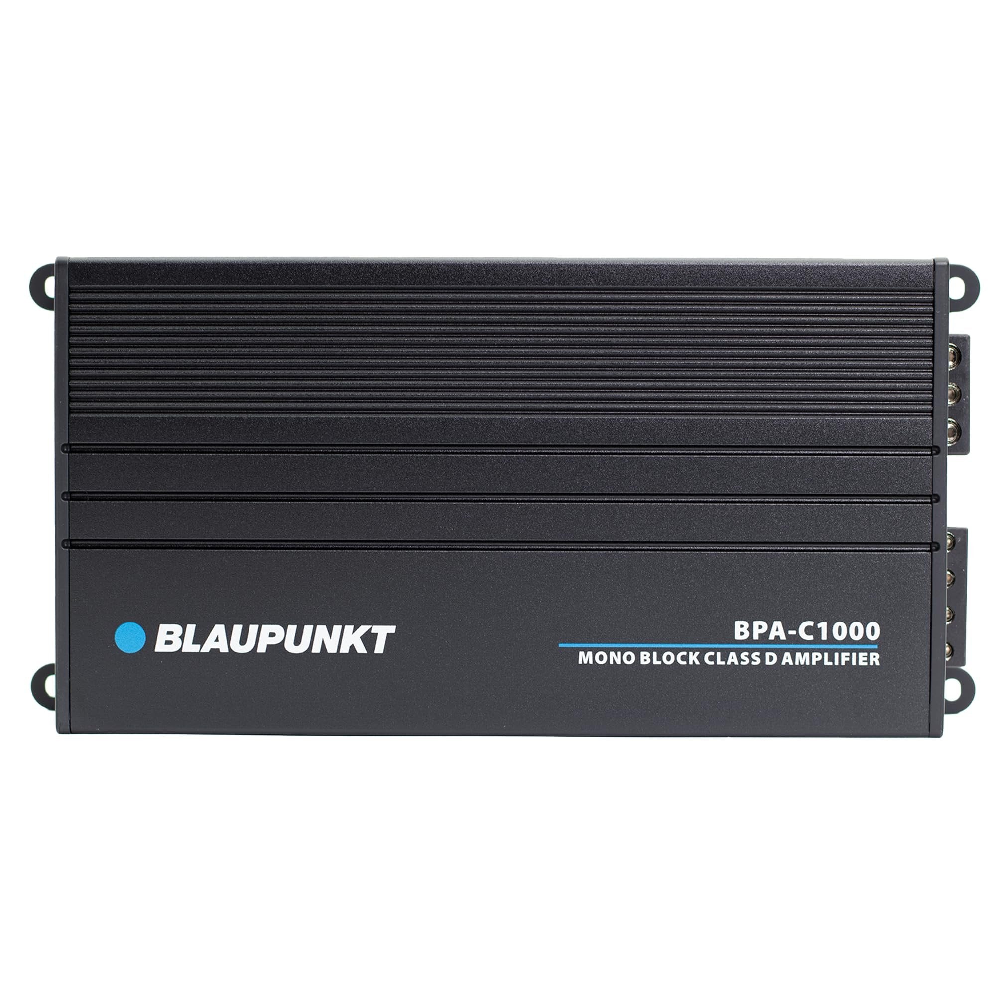 BLAUPUNKT BPA-C1000 Elite C-Series Car Audio Mono Block Class D Amplifier 1000 Watts x 1-Channel Rms 2000 Watts Max Power Monoblock Amp - Black