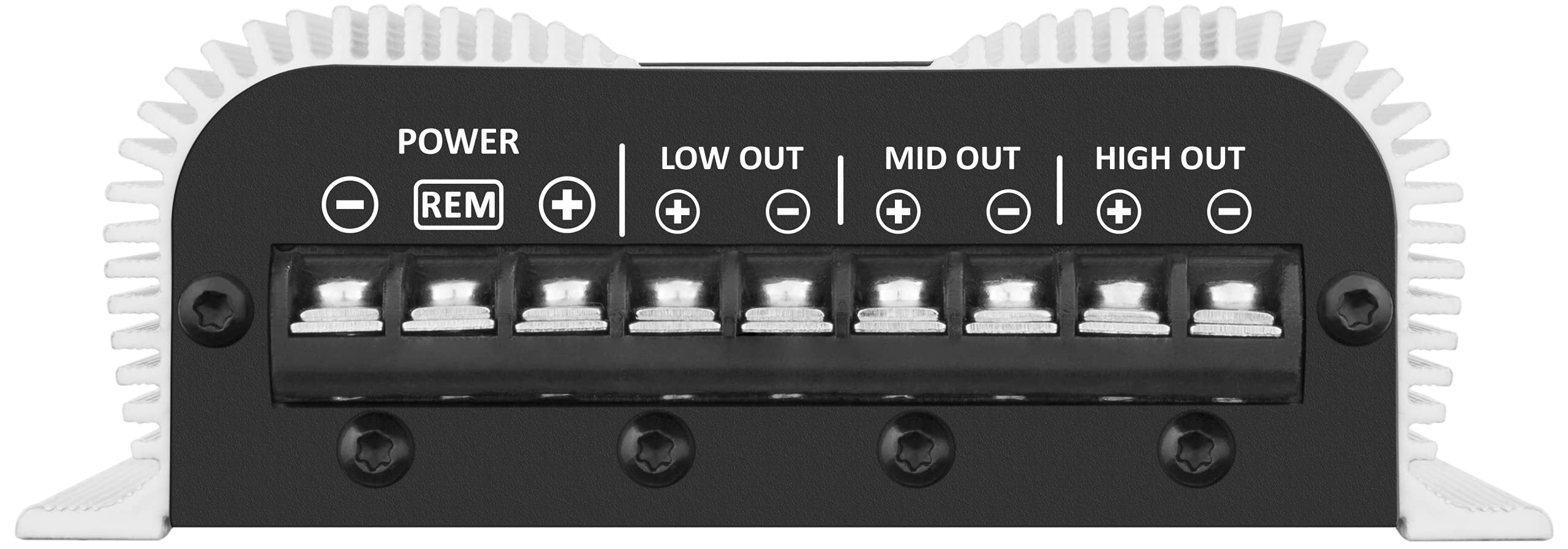 TARAMPS TRIO400 400 Trio Class D Amplifier 2-ohm 400W RMS 1-Channel 3 Outputs Automotive Enhance Car Audio System